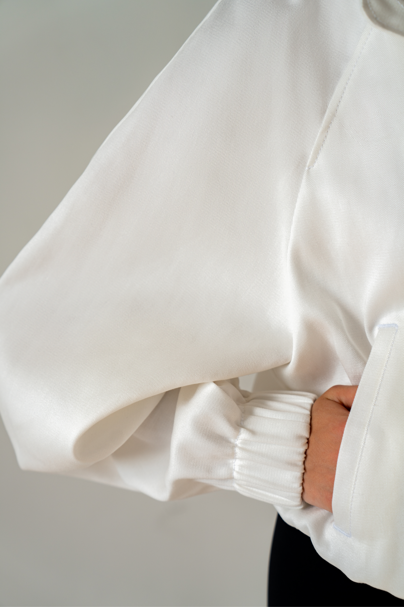 White bomber jacket