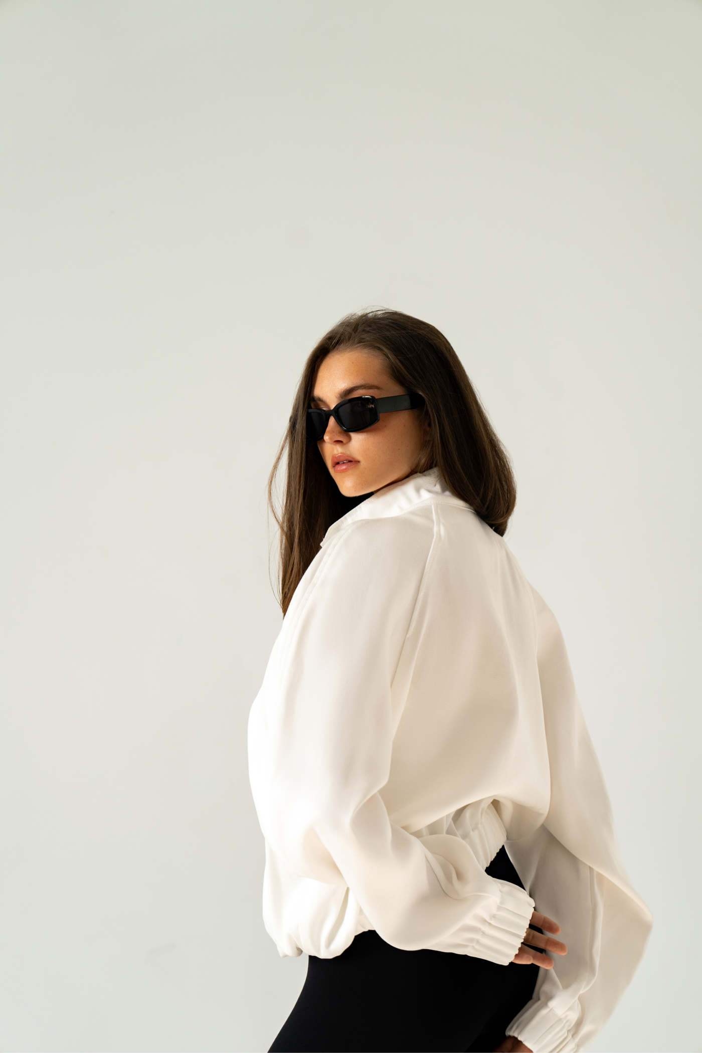 White bomber jacket