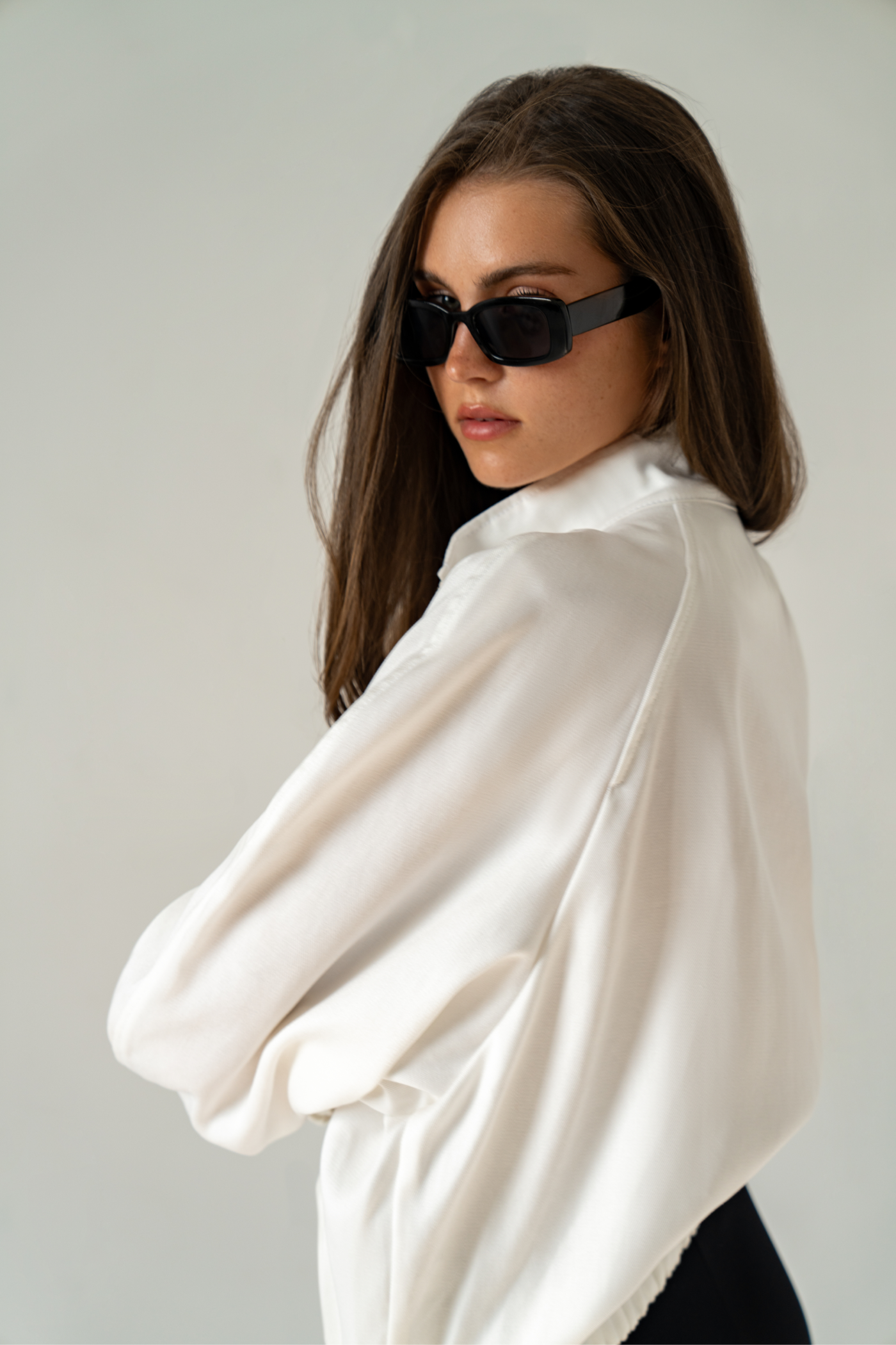White bomber jacket