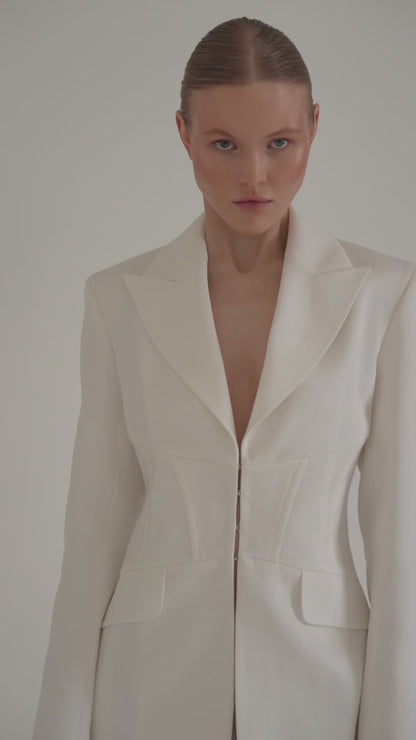 White tailored blazer